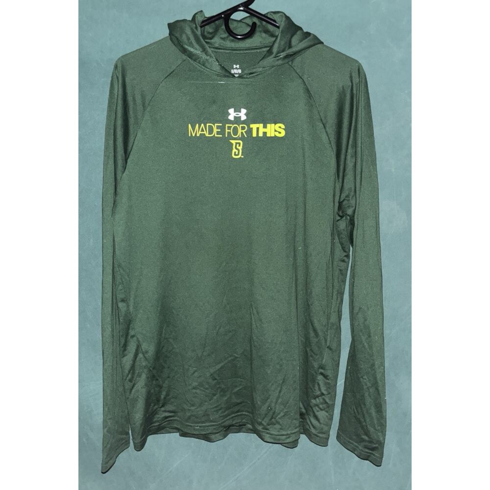 Siena Saints Under Armour Hooded Long Sleeve Shirt Green Size Large